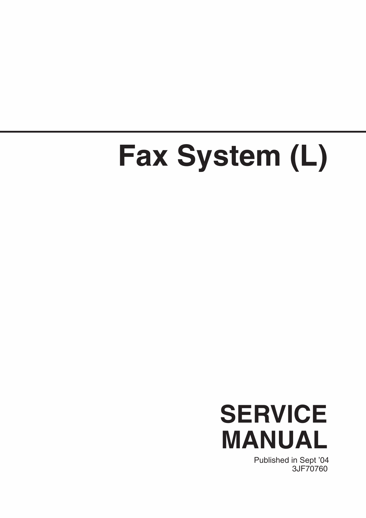 KYOCERA Options FAX-System-L Parts Manual-1